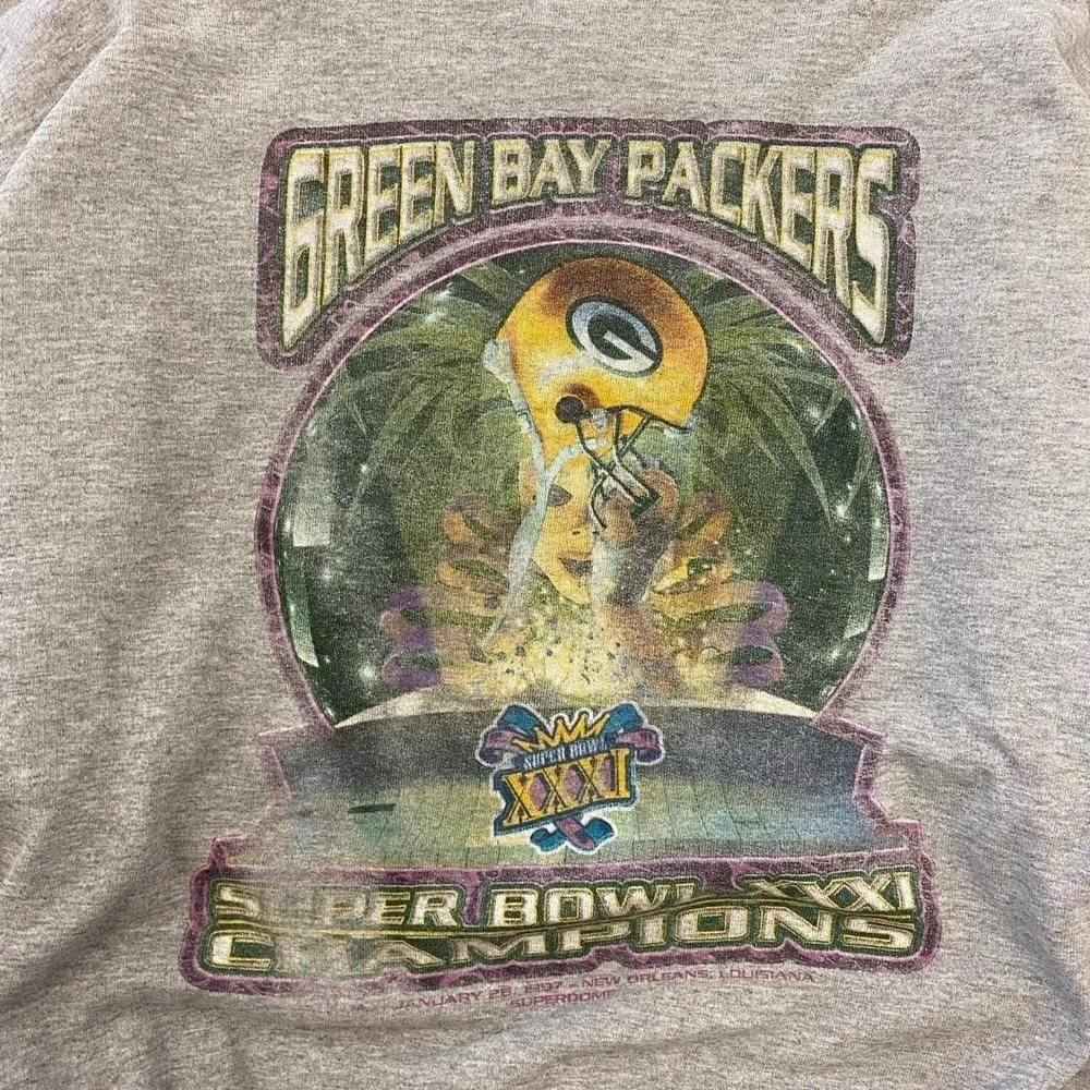 Vintage 90s Starter Green Bay Packers NFL Super Bowl XXXI Crewneck Sweatshirt XL